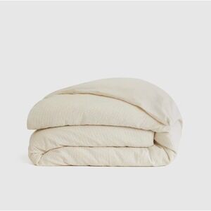 Quince Organic Luxe Honey Comb Duvet Cover Undyed King/Cal King DUVET COVER ONLY